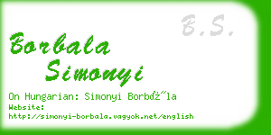borbala simonyi business card